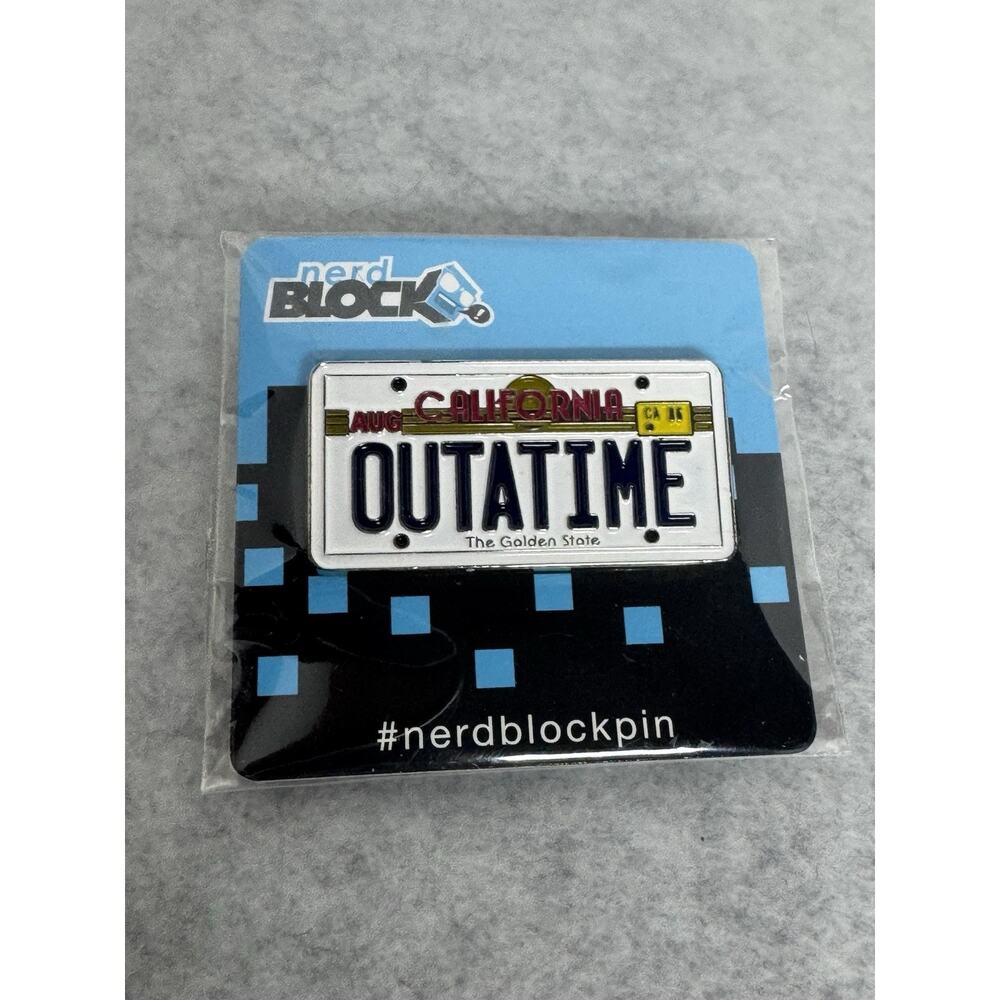 Back To The Future Nerd Block Enamel Pin OutaTime New Sealed